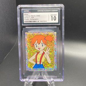 Pokemon Holographic Card - Misty in Red and Blue